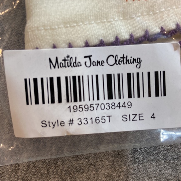 Matilda Jane Kid´s Casual Lace Top In Beige Size 4 NWT - Picture 6 of 9